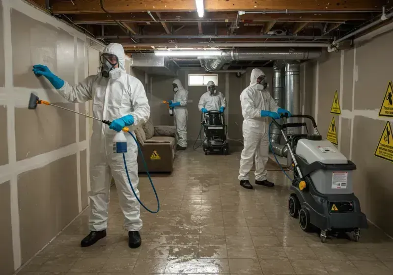 Basement Moisture Removal and Structural Drying process in Nodaway County, MO